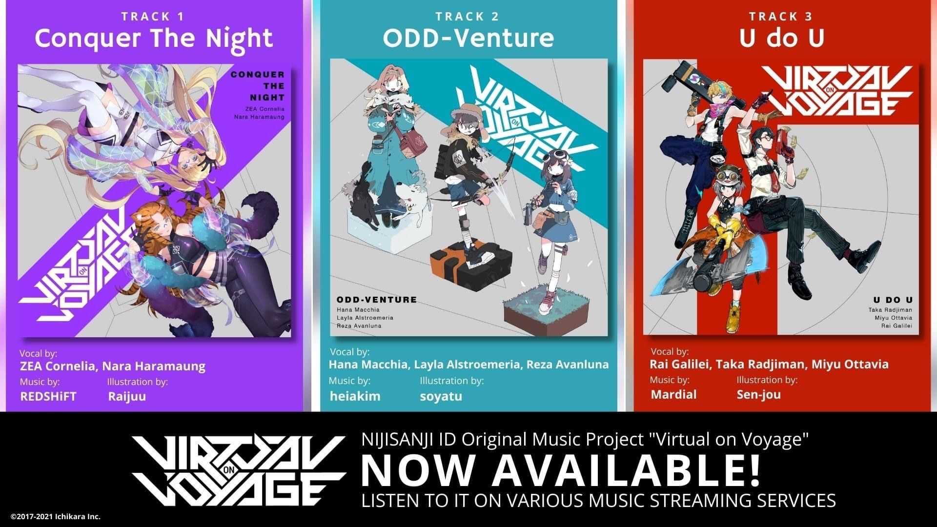 [Press Release] NIJISANJI ID Merilis Tiga Project Original Song : Virtual on Voyage!
