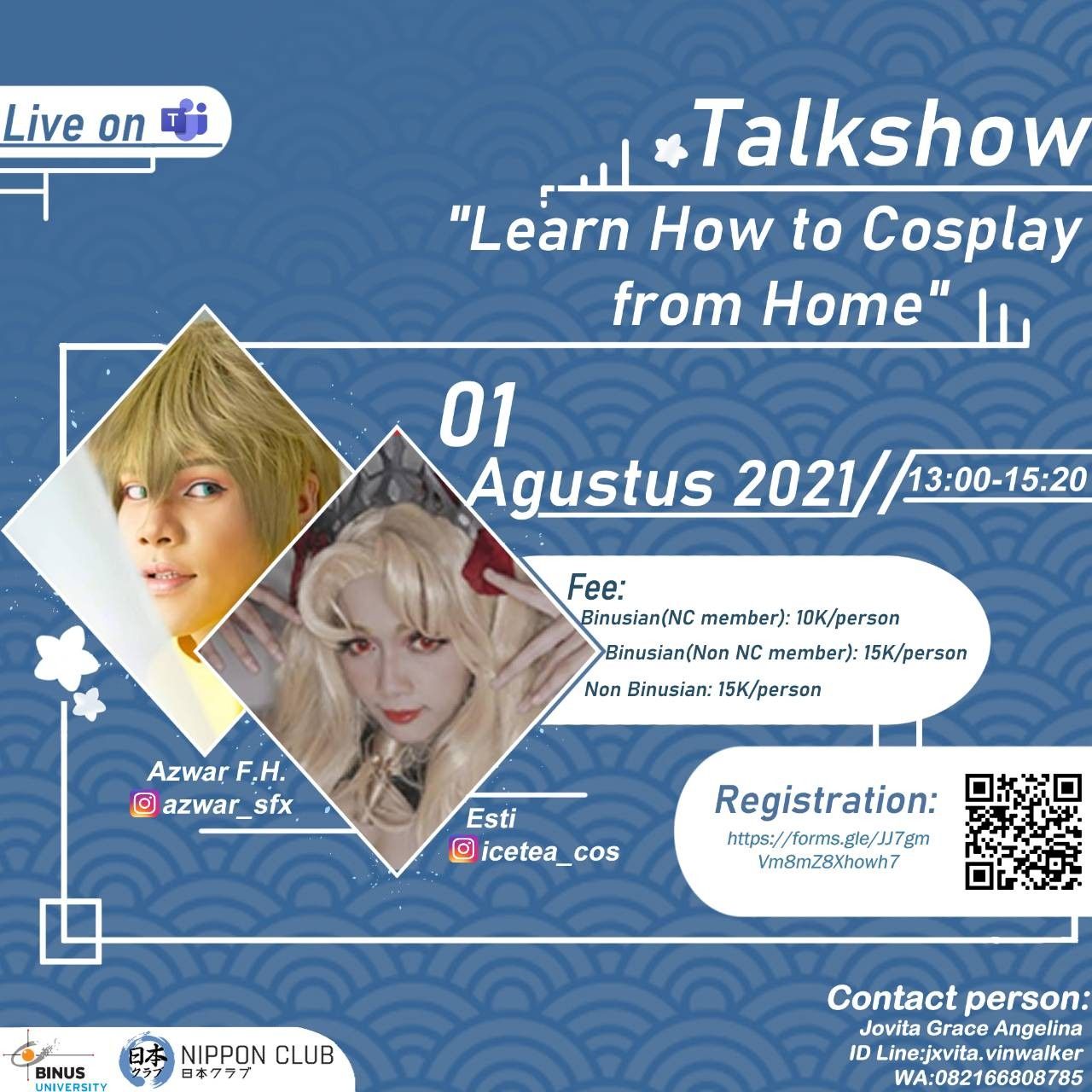 [Liputan] Yuk Tingkatkan Kemampuan Cosplay di Talk Show Bersama Cosplayer Handal!