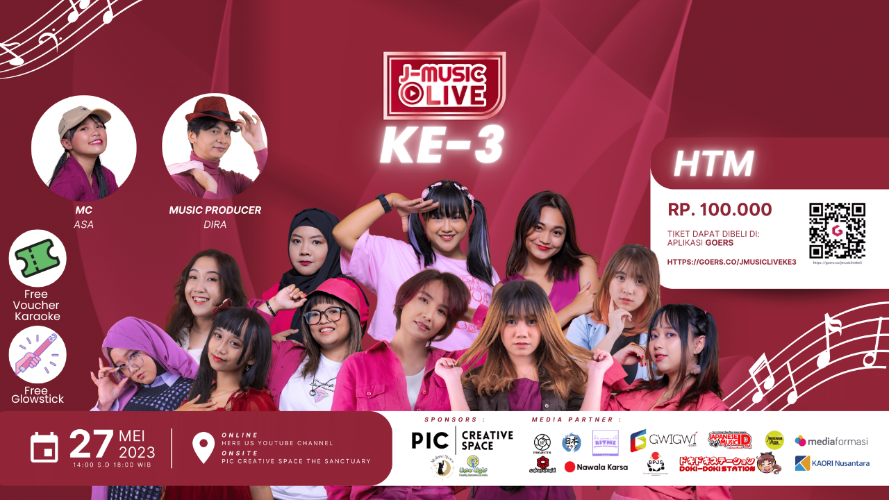[PRESS RELEASE] Event Konser Musik Lagu Jepang “J-Music Live” yang ke-3 kembali digelar