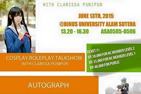 [Liputan] Exploring Your Role in Cosplay: An In-Depth Cosplay Roleplay Talkshow with Clarissa Punipun