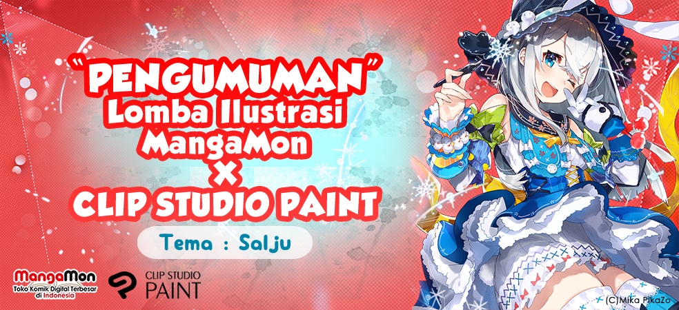 Pengumuman Lomba Ilustrasi Ke-6 MangaMon Bersama CLIP STUDIO PAINT